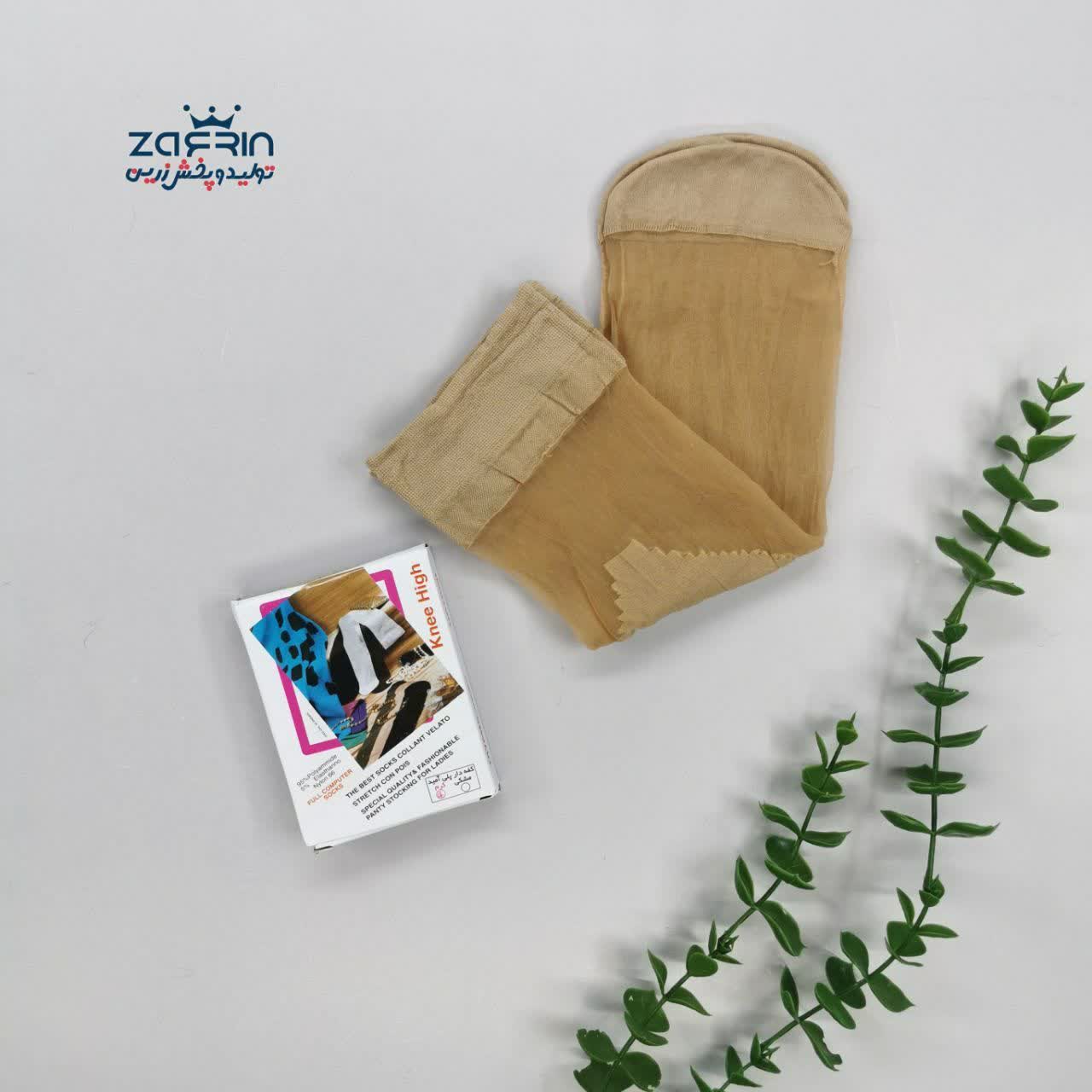 جوراب زنانه دوربع 10 دانیال (3کرم)