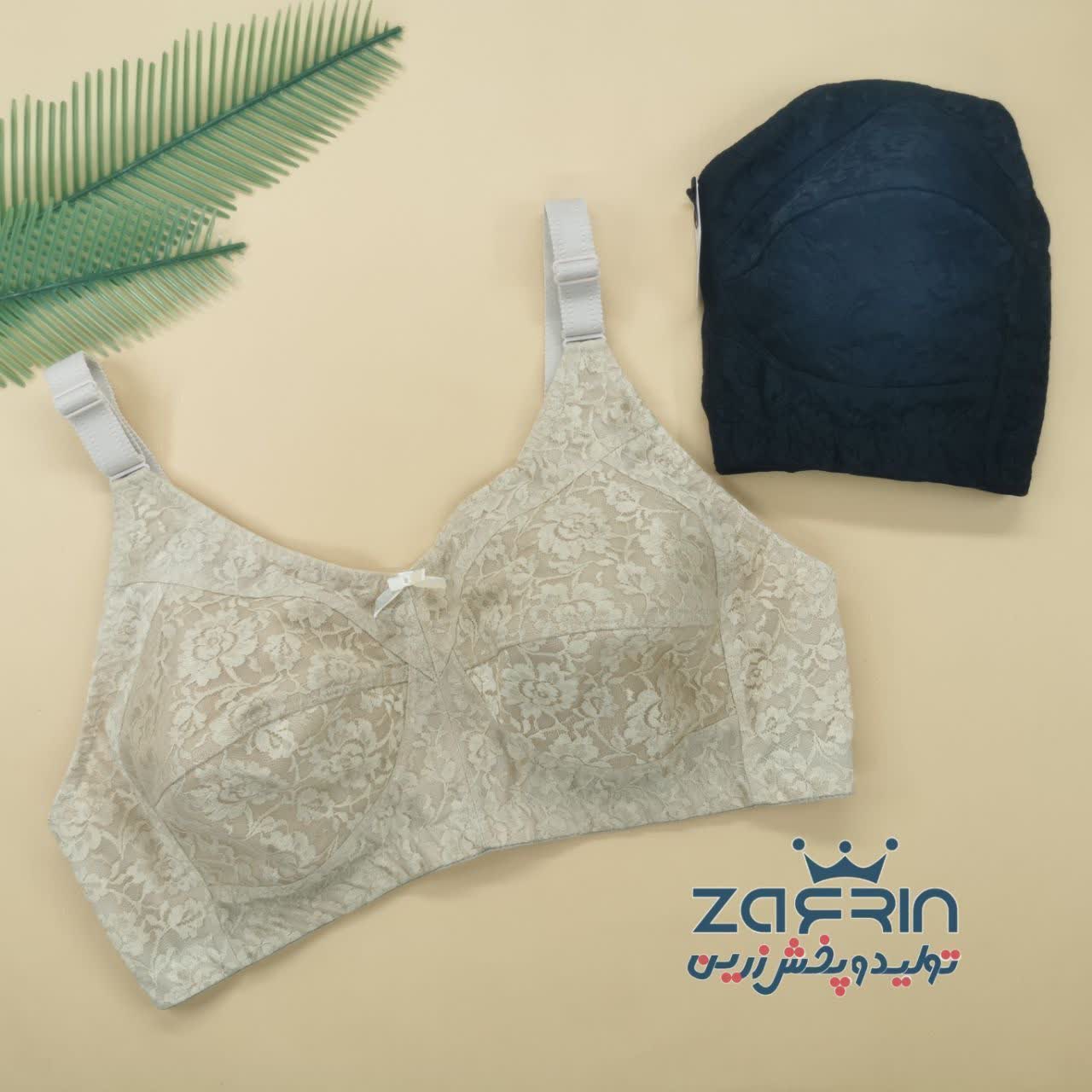 سوتین دانتل طرح مادام رستمی زرین 110-120 (1مشکی)