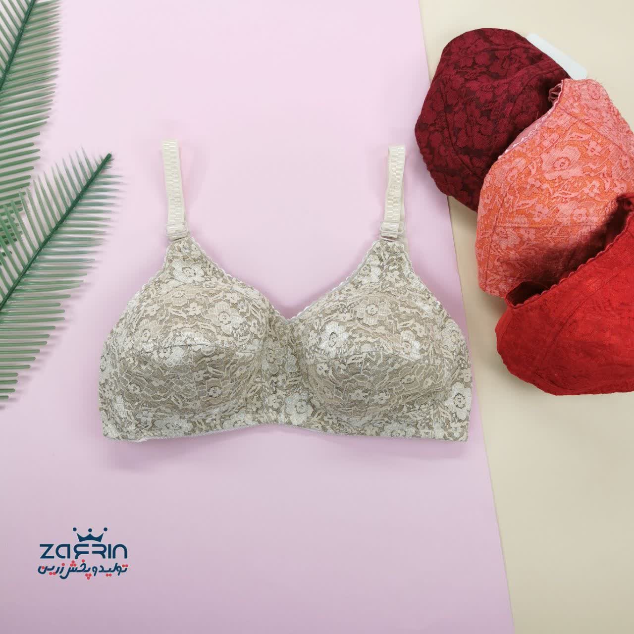 سوتین دانتل زیرنخ BBR (3زرشکی)